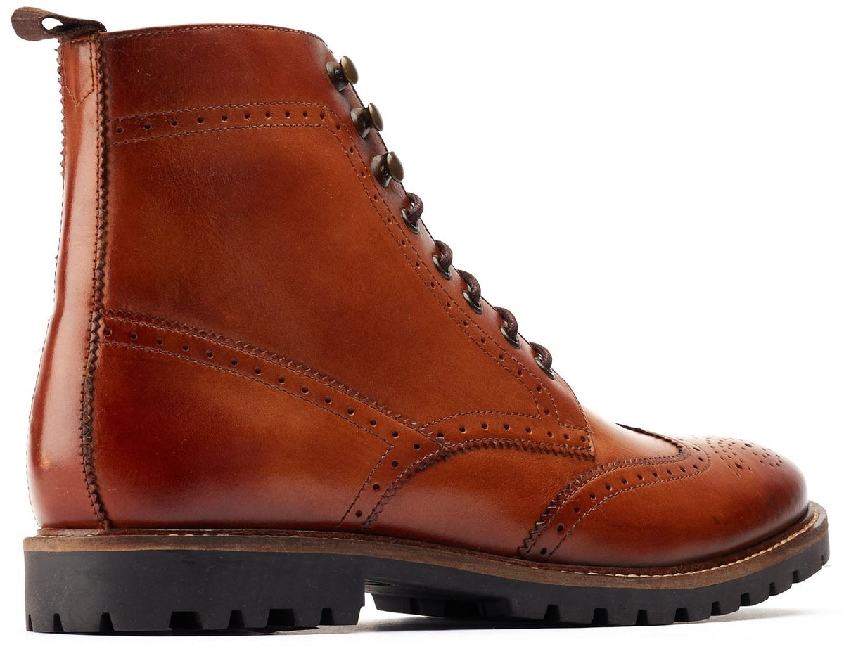 Base London Boone Lace Up Brogue Boots