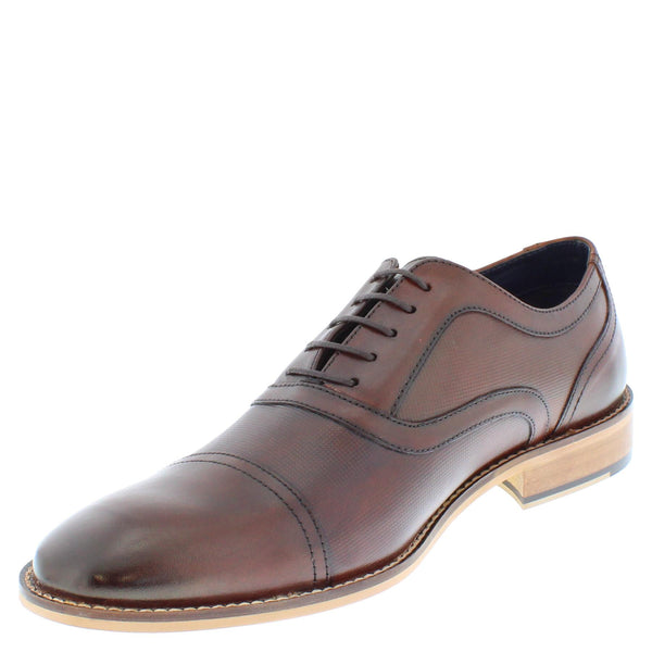 Herbert Frank Holborn Mens Leather Lace Up Formal Oxford Cap Shoes