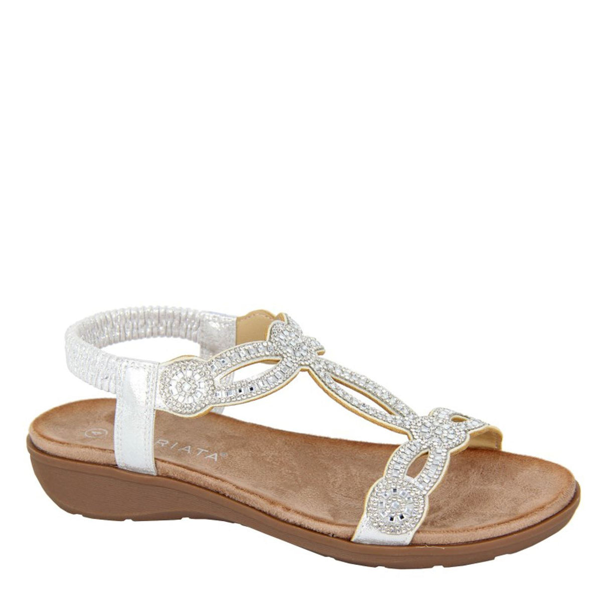 Cipriata Giada Jewelled Elasticated Sling Back Sandals