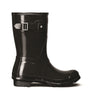 Womens Hunter Original Short Gloss Winter Snow Rain Black Wellington Boots