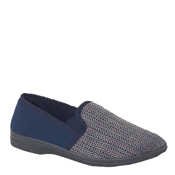 Zedzzz Charles Herringbone Gusset Slippers