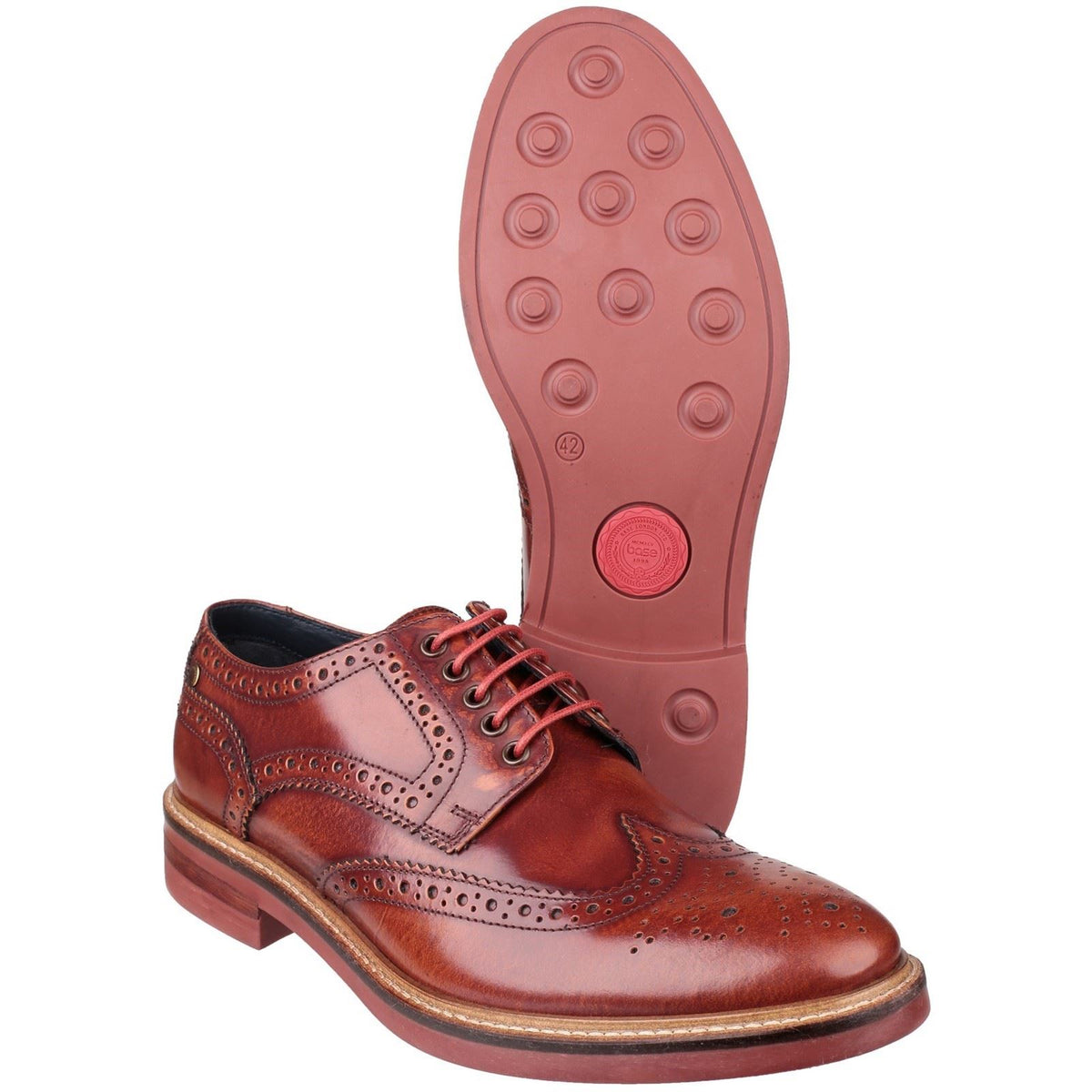 Base London Woburn Hi-Shine Brogue Shoes