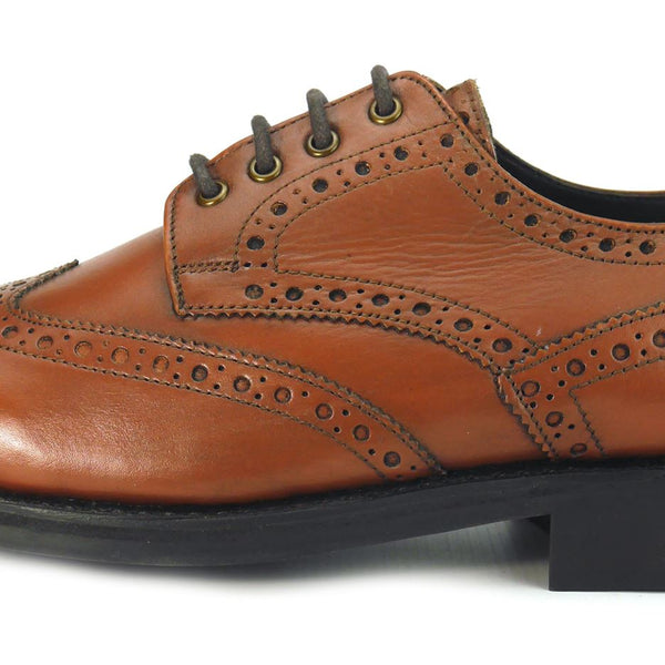 Frank James Benchgrade Monmouth Leather Welted Brogue Lace Shoes Rubber Sole