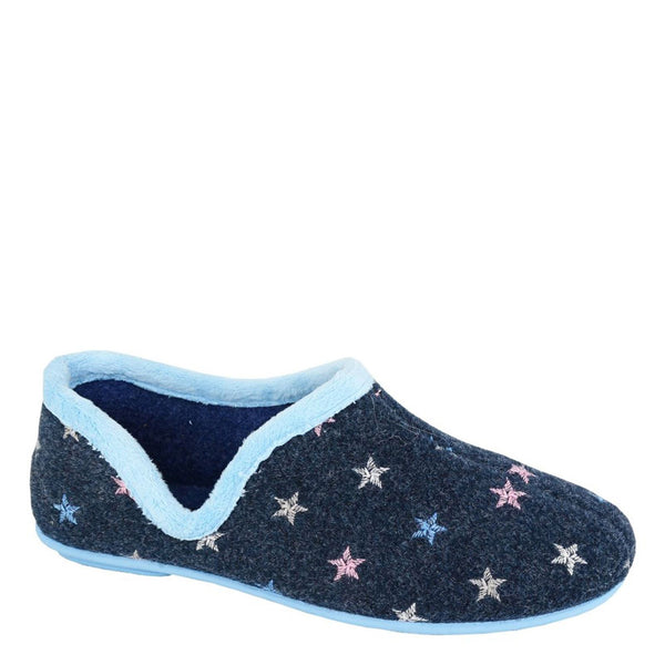 Sleepers Aria Star Motif V Sided Cuff Slippers