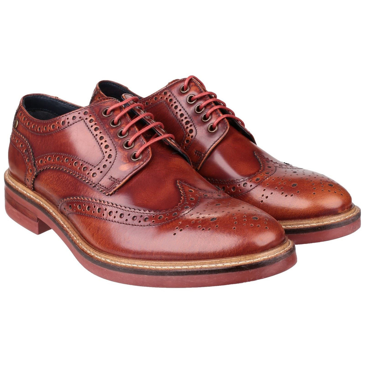 Base London Woburn Hi-Shine Brogue Shoes