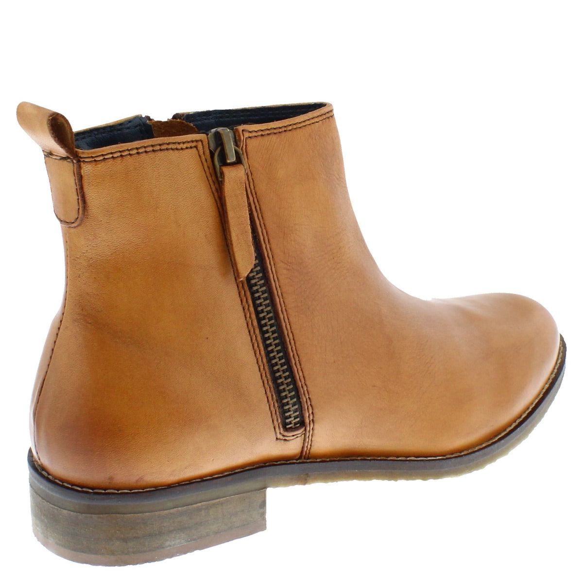 Frank James Newbury Ladies Womans Leather Zip Up Chelsea Boots