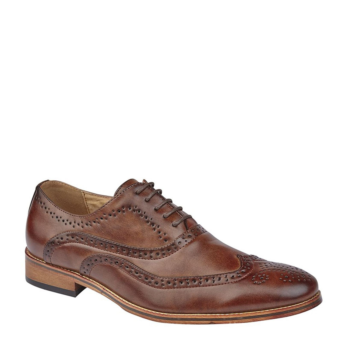 Goor M 9556 5 Eye Wing Capped Brogue Oxford Shoes