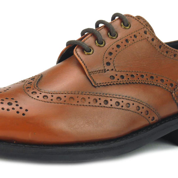 Frank James Benchgrade Monmouth Leather Welted Brogue Lace Shoes Rubber Sole