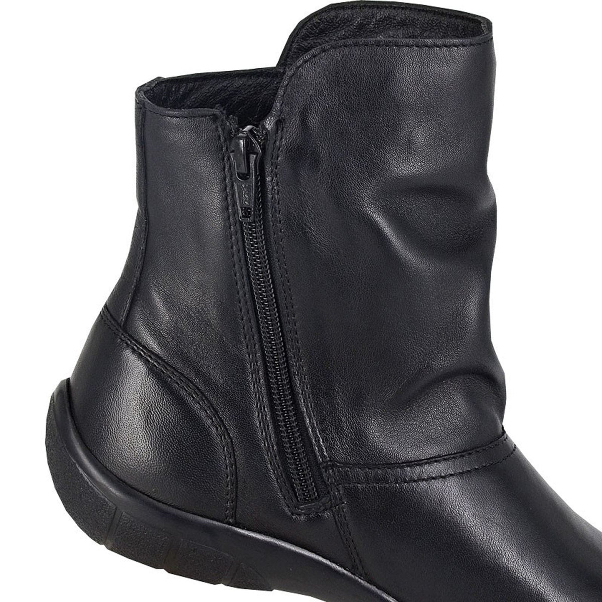 Mod Comfys L 615 Inside Zip Ruched Ankle Boots