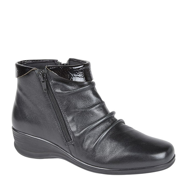 Mod Comfys L 215 Twin Zip Ruched Ankle Boots