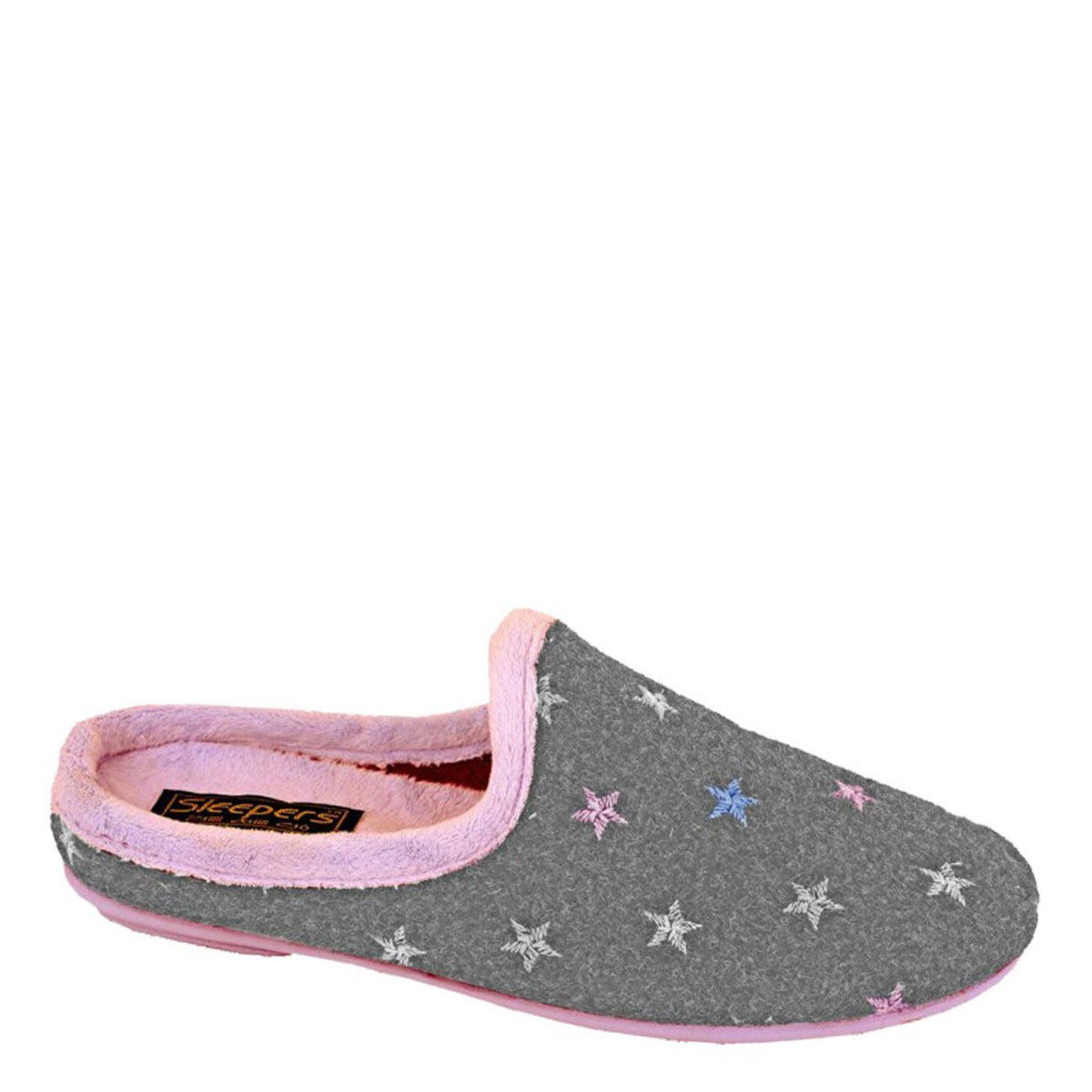 Sleepers Ellie Star Motif Cuff Mule Slippers