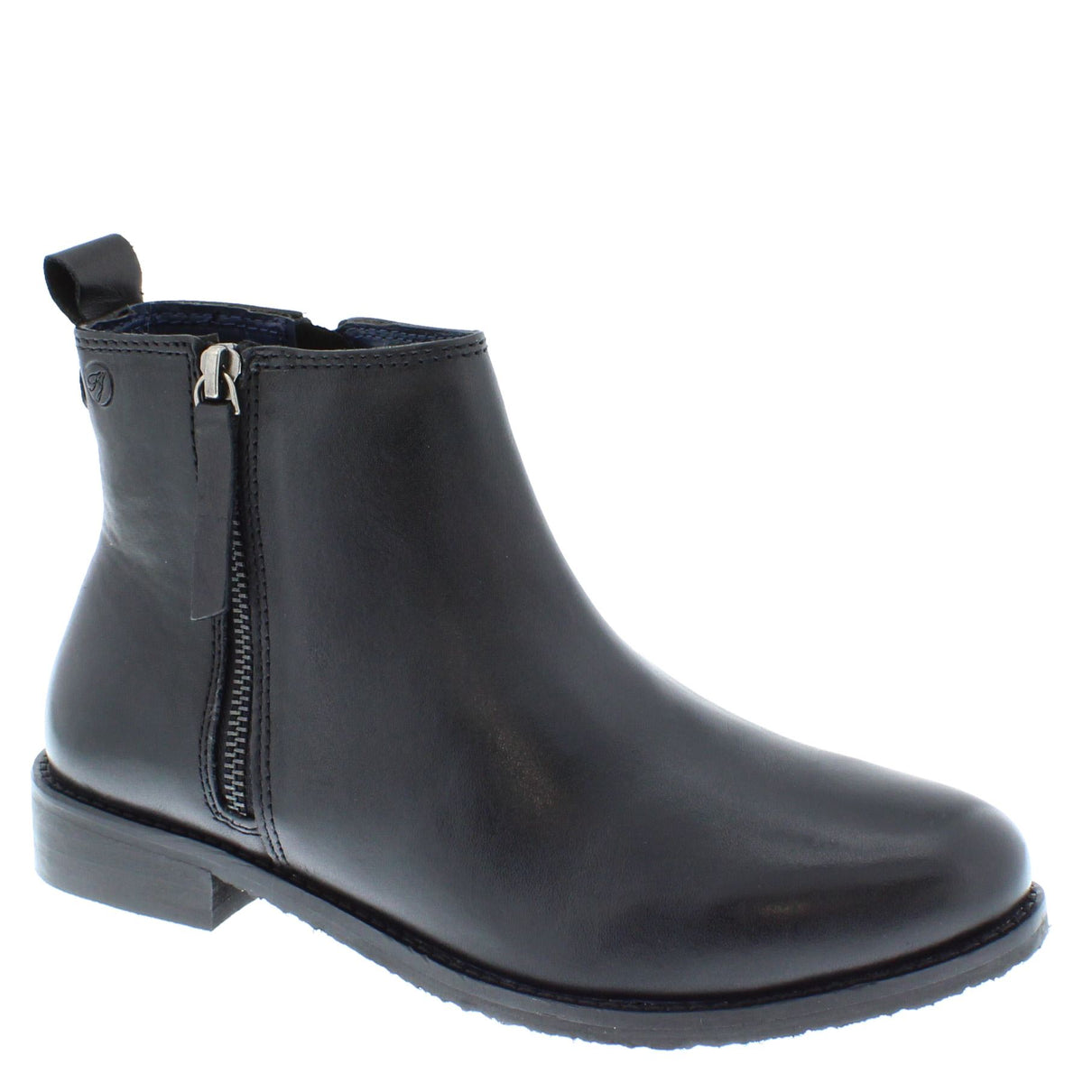 Frank James Newbury Ladies Womans Leather Zip Up Chelsea Boots