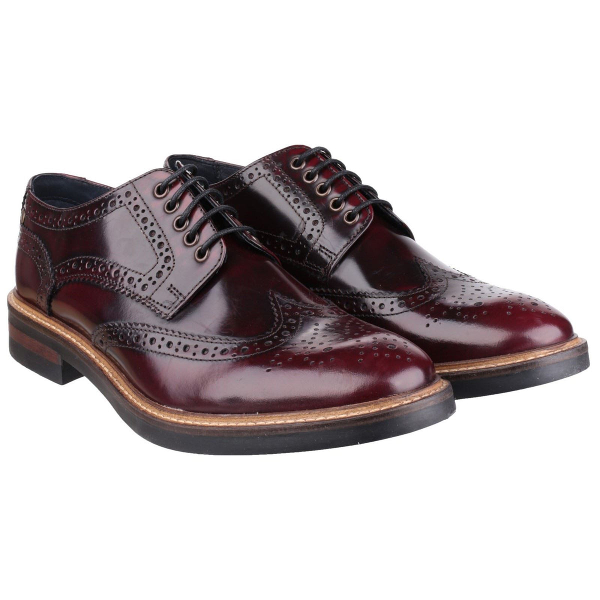 Base London Woburn Hi-Shine Brogue Shoes