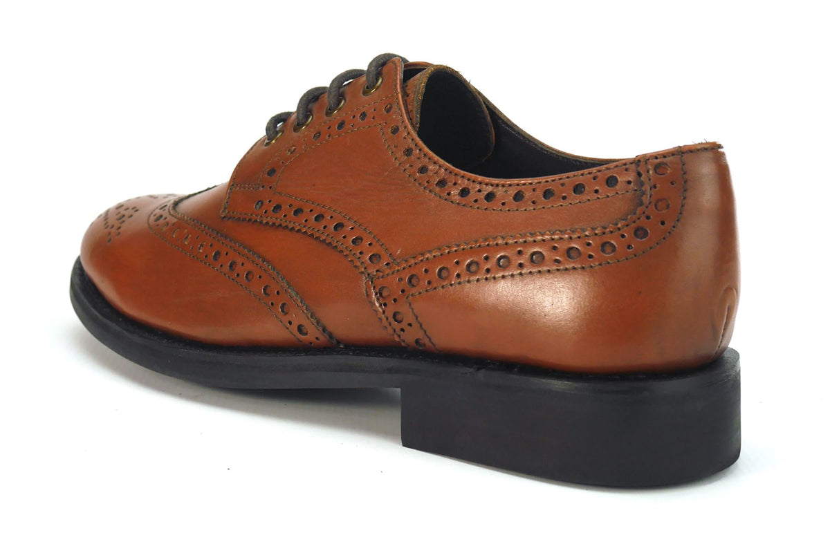 Frank James Benchgrade Monmouth Leather Welted Brogue Lace Shoes Rubber Sole