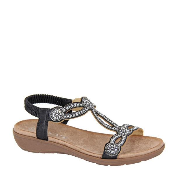 Cipriata Giada Jewelled Elasticated Sling Back Sandals