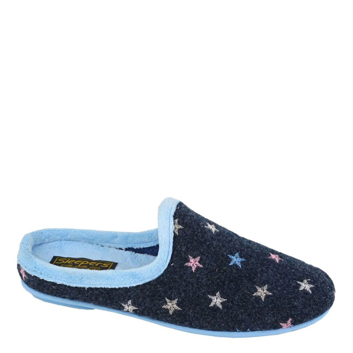 Sleepers Ellie Star Motif Cuff Mule Slippers