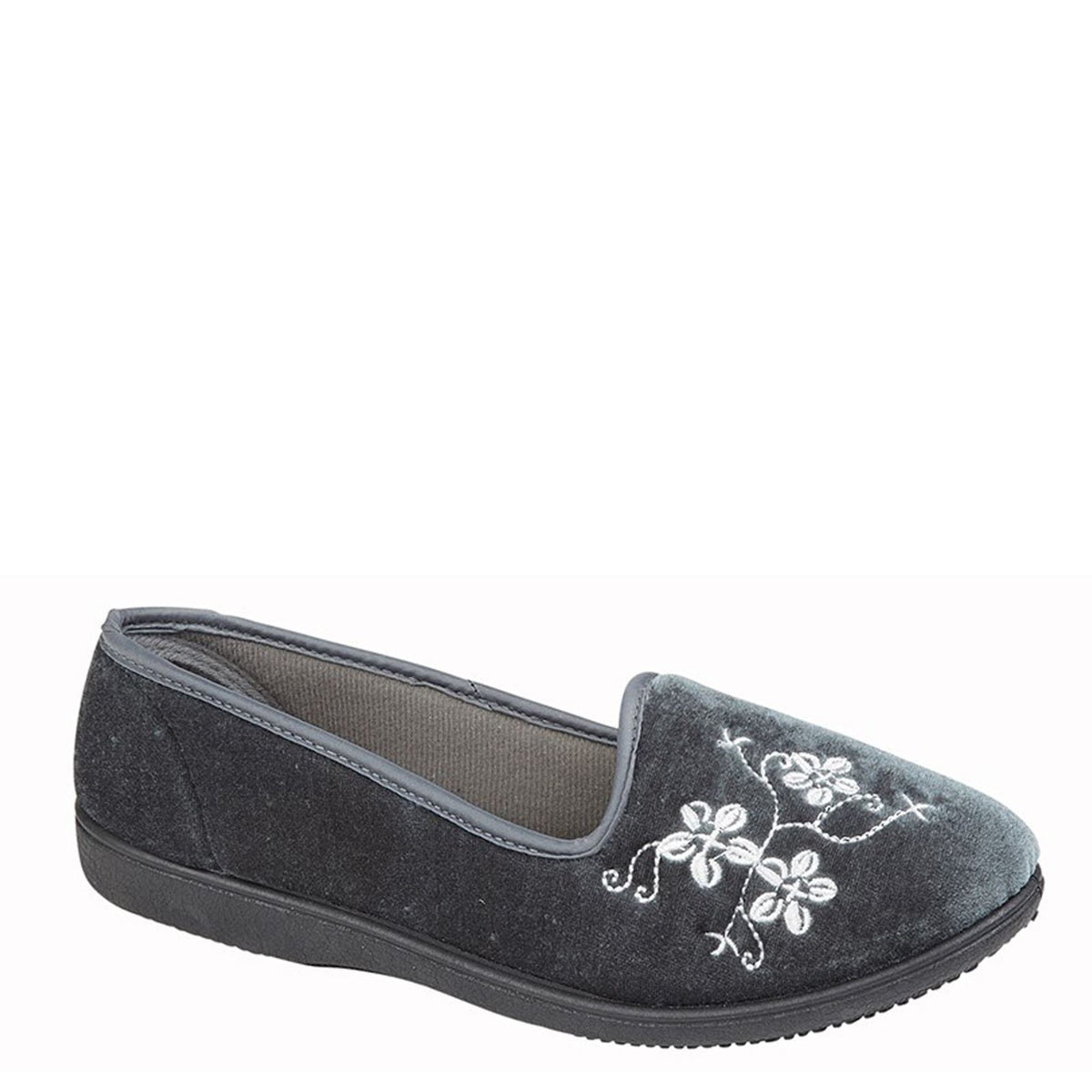 Zedzzz Jenny Embroidered Tab Slippers