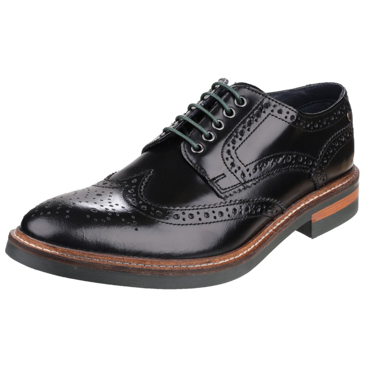 Base London Woburn Hi-Shine Brogue Shoes