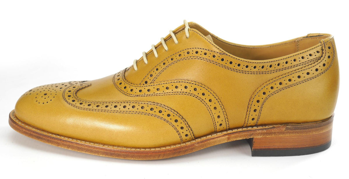 Charles Horrel England CH2006 Welted Cambridge Wingtip Tan Brogue Shoes