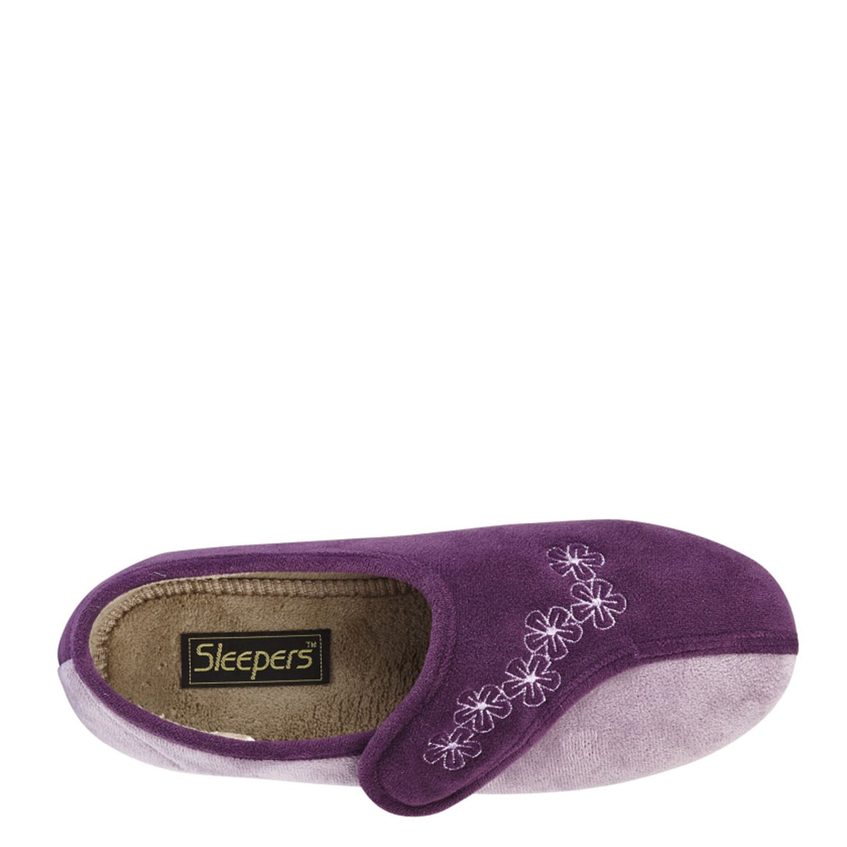 Sleepers Gemma Touch Fastening Embroidered Slippers