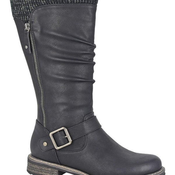 Cipriata Alisa Inside Zip Buckle High Leg Boots