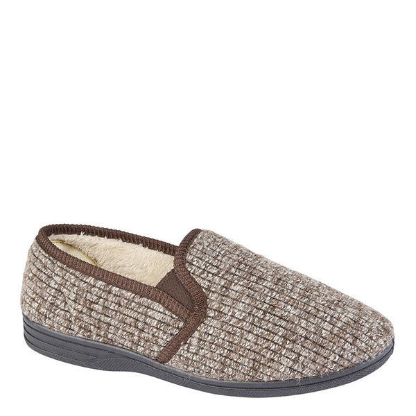 Zedzzz Keith Ribbed Twin Gusset Warm Lined Slippers