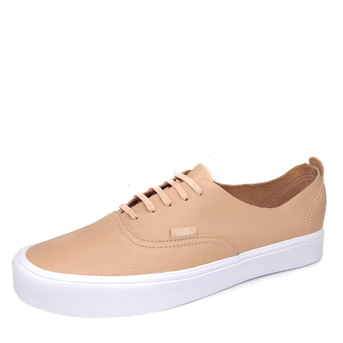 VANS Authentic Leather Lace Up Nude Beige Decon Lite Ladies Shoes Trainers