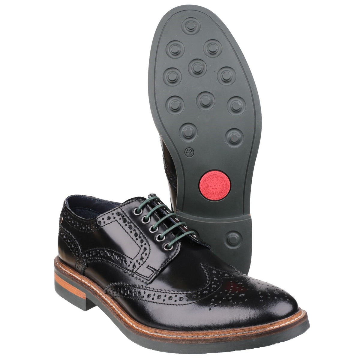 Base London Woburn Hi-Shine Brogue Shoes