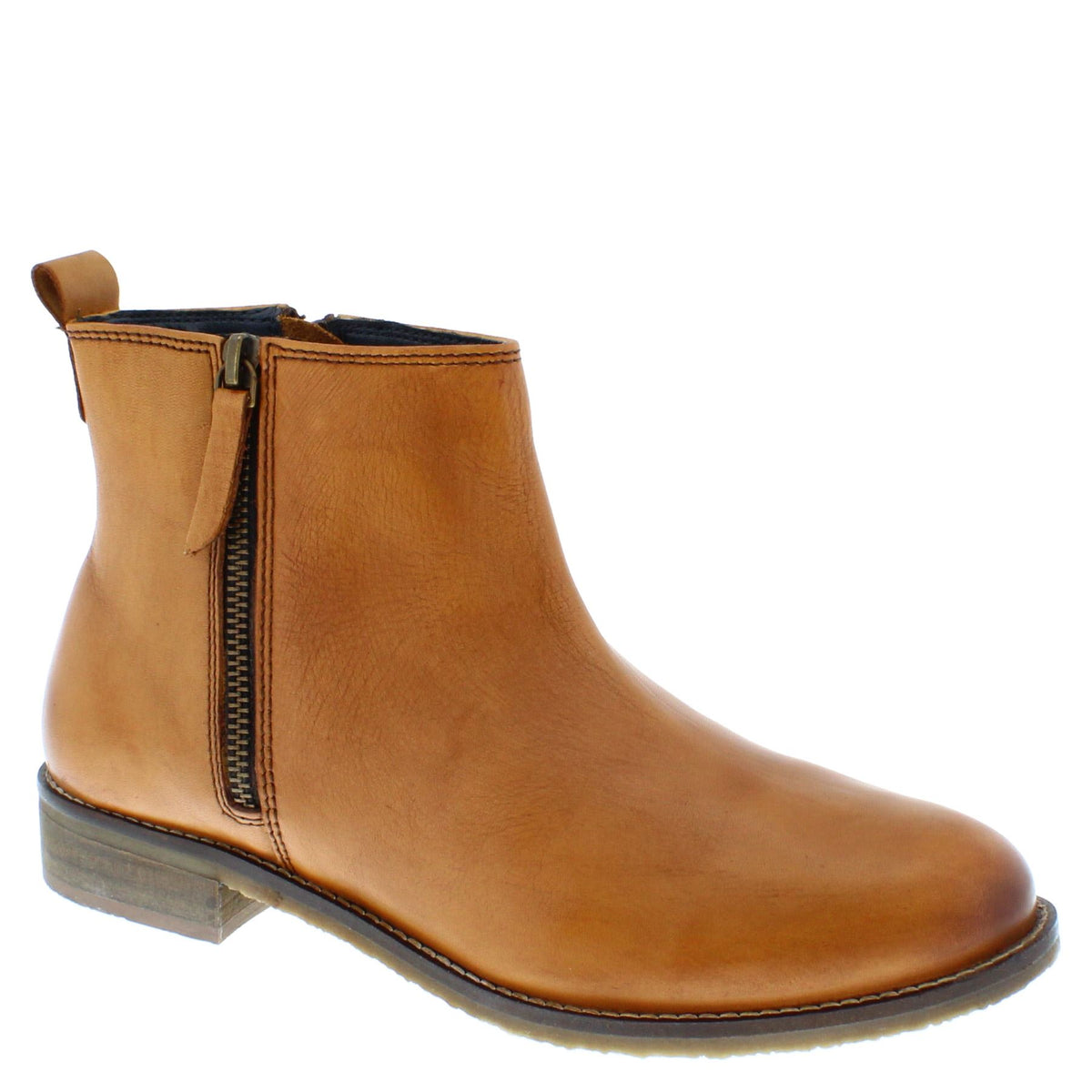 Frank James Newbury Ladies Womans Leather Zip Up Chelsea Boots