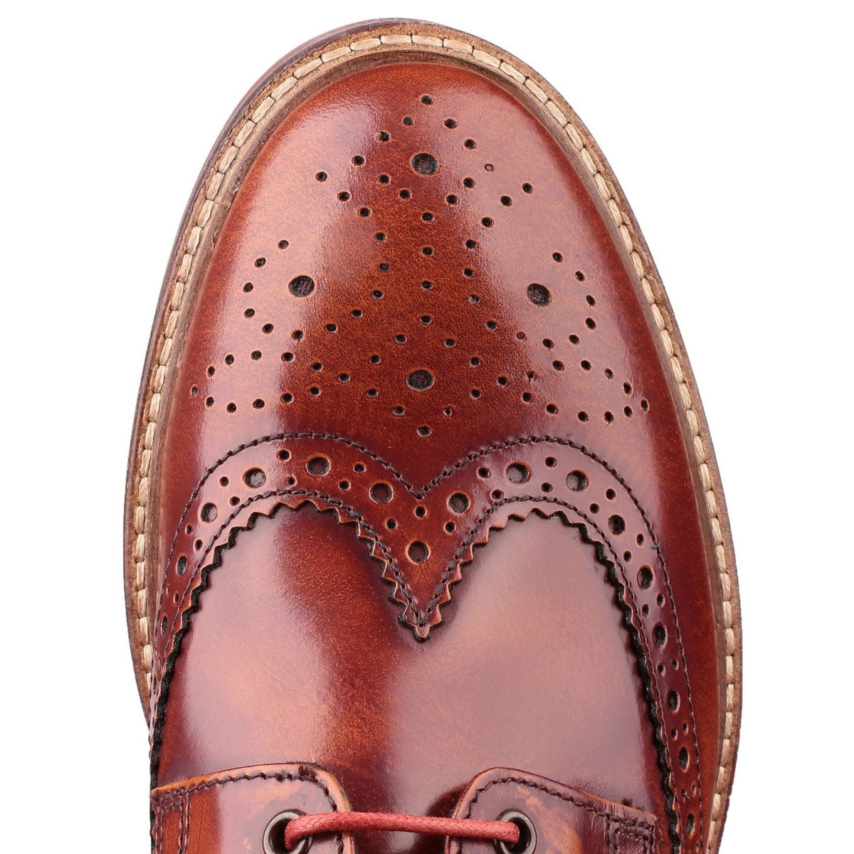 Base London Woburn Hi-Shine Brogue Shoes