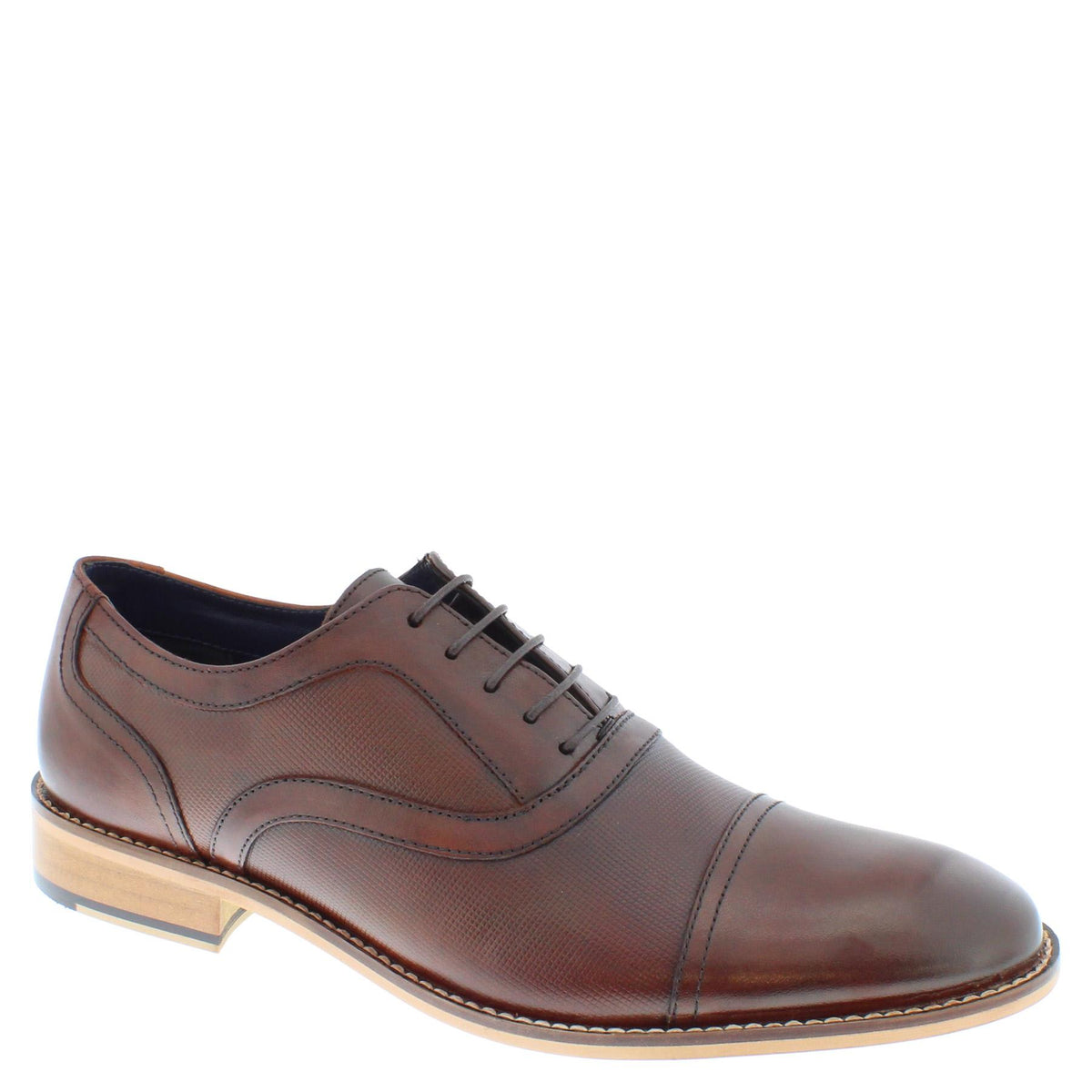 Herbert Frank Holborn Mens Leather Lace Up Formal Oxford Cap Shoes