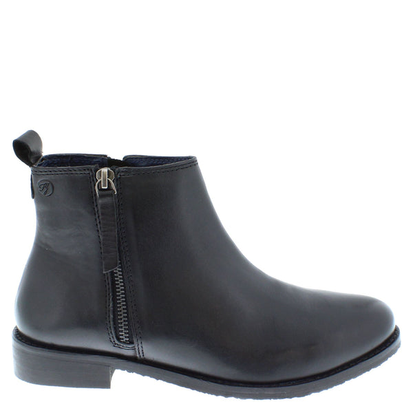 Frank James Newbury Ladies Womans Leather Zip Up Chelsea Boots