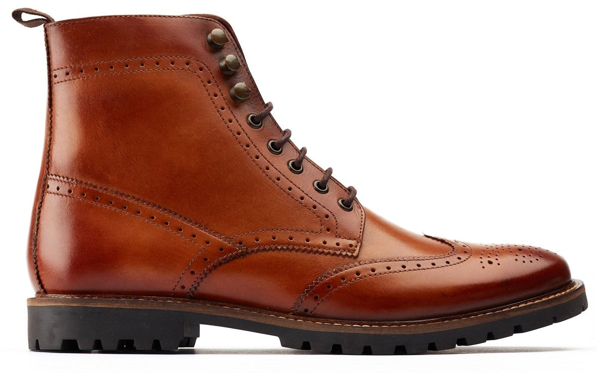 Base London Boone Lace Up Brogue Boots