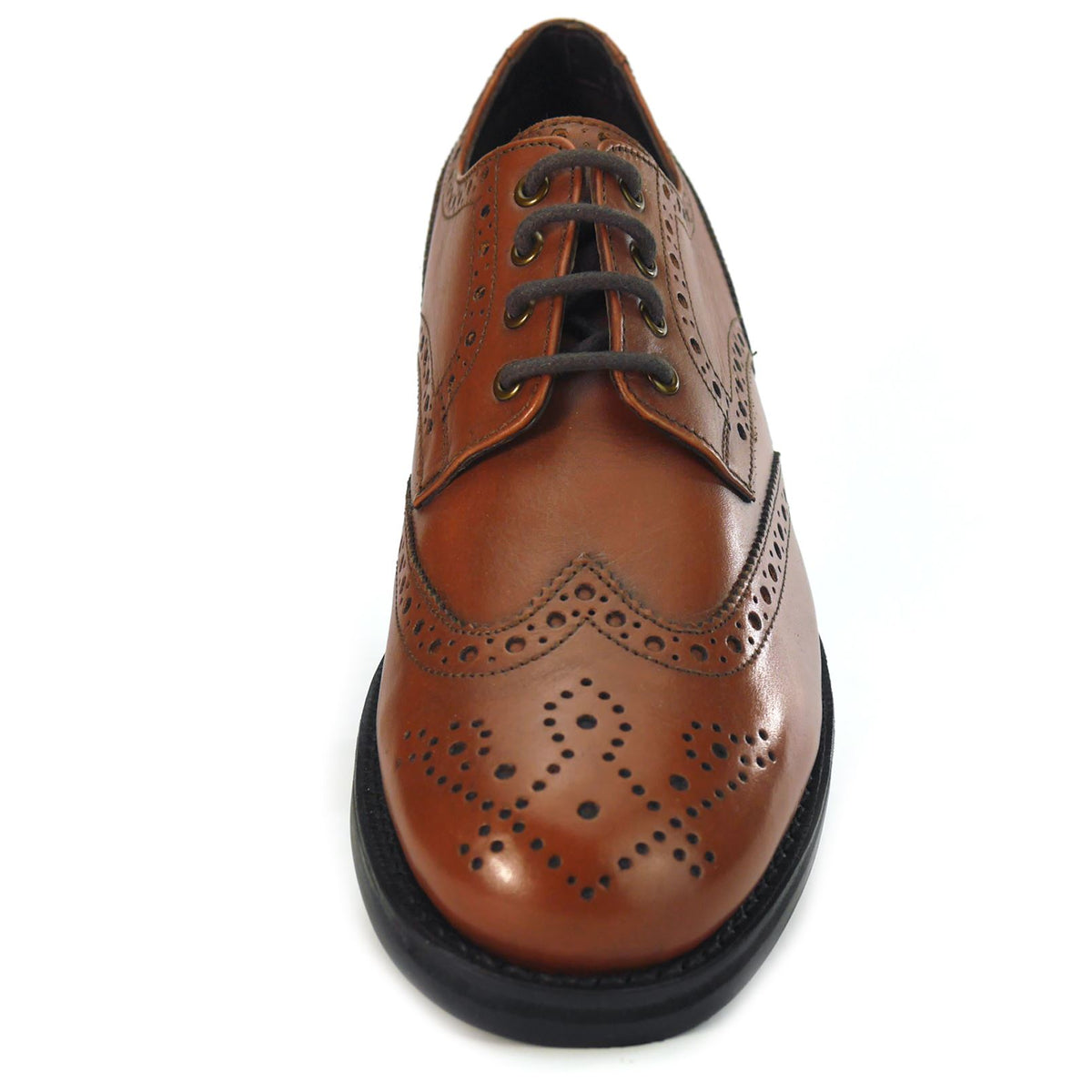 Frank James Benchgrade Monmouth Leather Welted Brogue Lace Shoes Rubber Sole