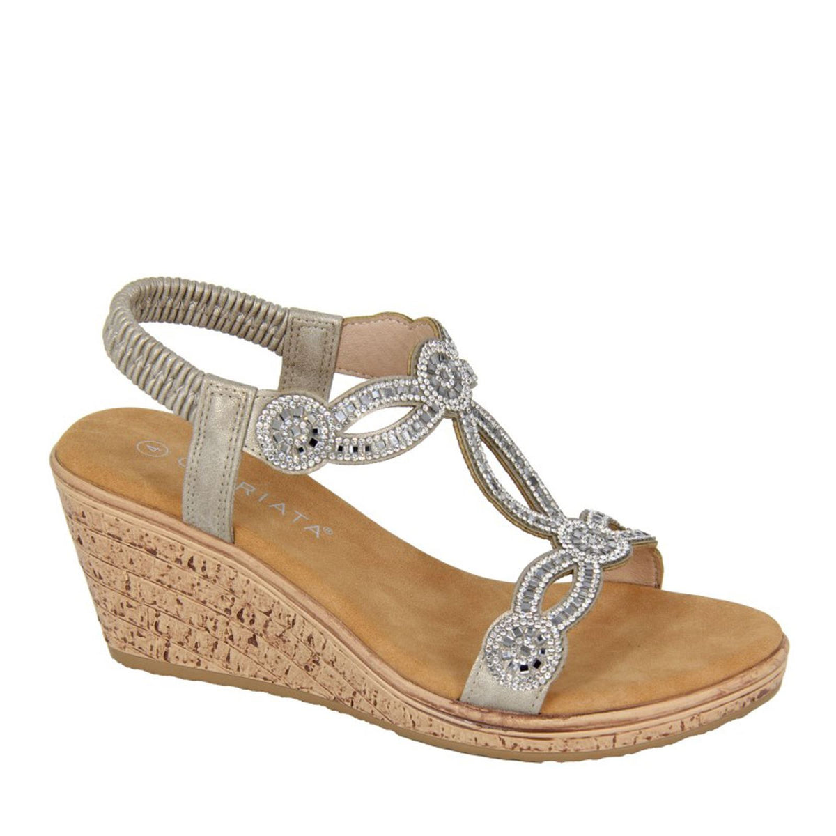 Cipriata Ora Jewelled Elasticated Sling Back Sandals