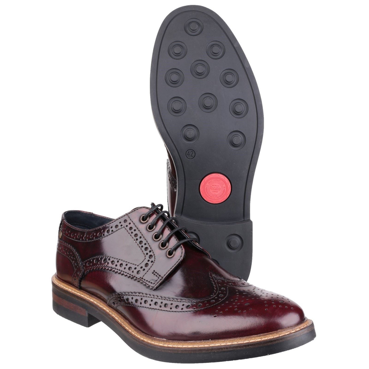 Base London Woburn Hi-Shine Brogue Shoes