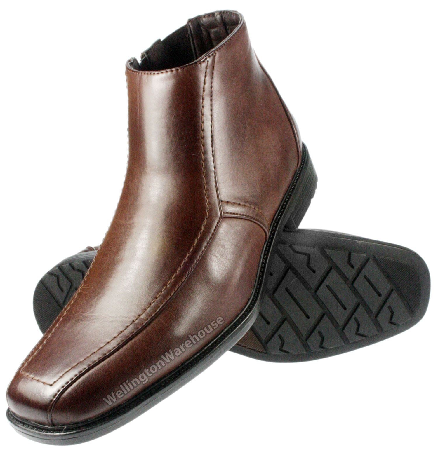 Mens square toe dress on sale boots