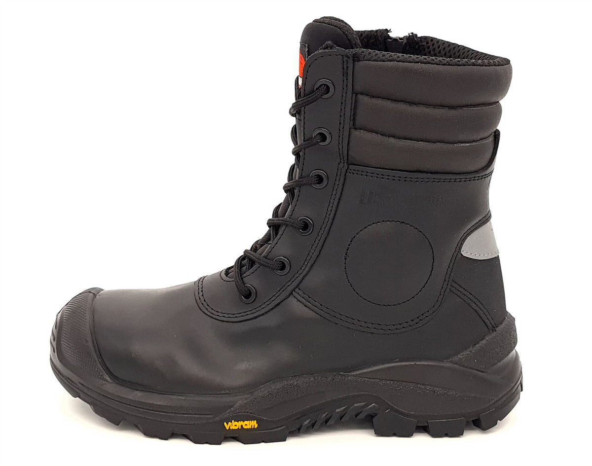 U-Power Leopard Leather Work Hi Leg Vibram Lace Up Toecap Midsole Work Boots