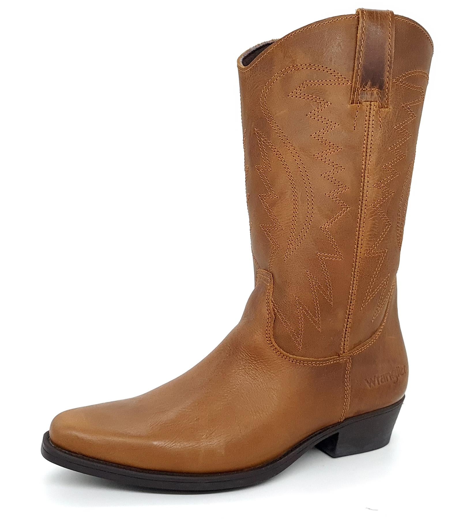 Mens brown clearance leather cowboy boots