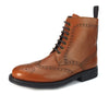 Frank James Benchgrade Cotswold Leather Welted Lace Up Brogue Rubber Sole Dealer Boots