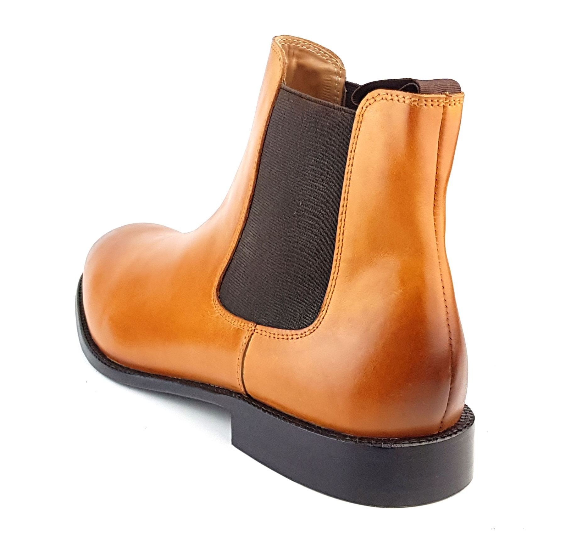 Mens chelsea on sale boots leather sole